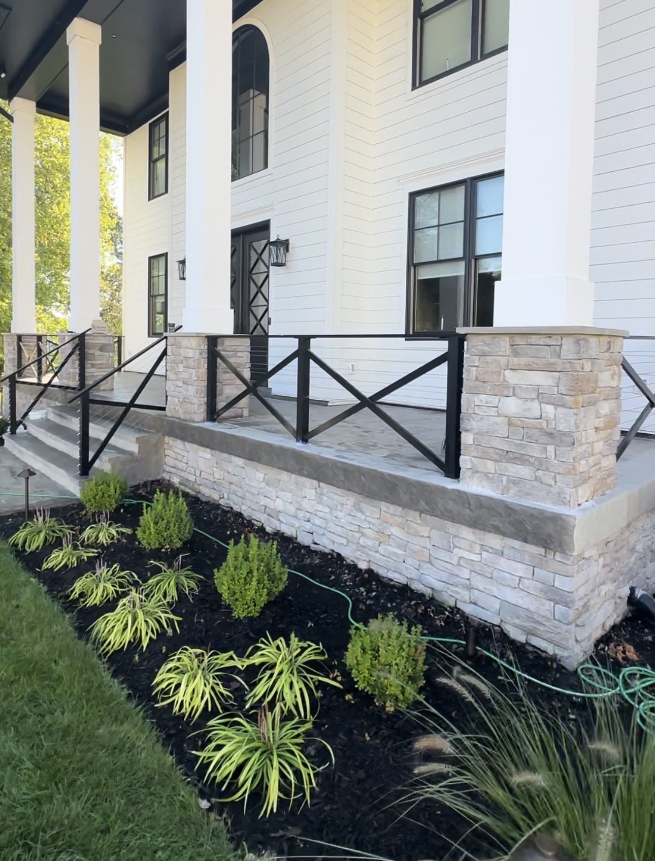 Cable railings on front porch for Cable Railings Contractors in Washington, DC